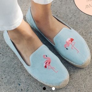 Soludos flamingo espadrilles smoking slipper